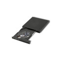 External DVD-RW Writer - Qoltec 51858 USB 2.0 (Black)