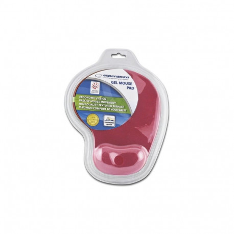 Mouse Pad - Esperanza EA137R Gel Wrist Rest Non-Slip Base Red