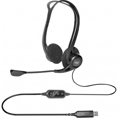 Handsfree - Logitech 960, Wired With Loop, Black