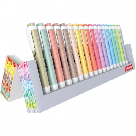 Helestusmarkerid Stabilo Swing Cool NatureCOLORS, 18 värvi laua-alusel, komplekt