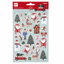 Kleepsud kaunistamiseks Christmas Ski, 33 tk, Apli