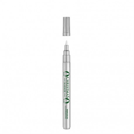 Marker ICO Christmas M 1-1,5mm, hõbe