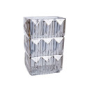Vaas AVRIL kandiline, 85664, 13x8x K-19cm/ hõbedane klaas