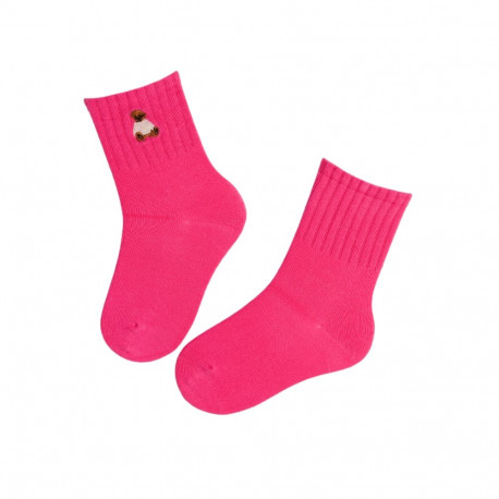 SOKISAHTEL NAIMA roosad puuvillased karuga sokid lastele 439