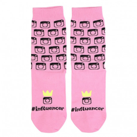 SOKISAHTEL INFLUENCER roosad puuvillased sokid 444