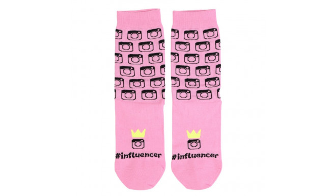 SOKISAHTEL INFLUENCER roosad puuvillased sokid 444