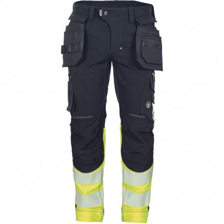 Cerva Neurum Nordics stretch vööpüksid ripptaskutega must Hi-Vis kollane 52