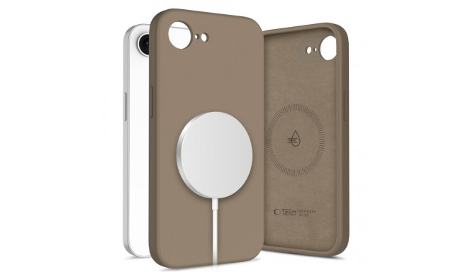 TECH-PROTECT LIQUID SILICONE MAGSAFE IPHONE 16E CHOCOLATE BROWN