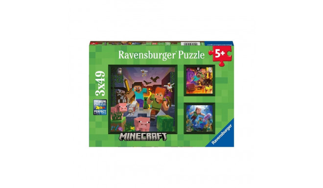 Ravenburgeri pusle 3x49 tk Minecraft