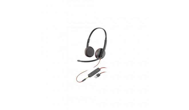 POLY Blackwire 3225 Stereo Wired Headset, USB-A, Black