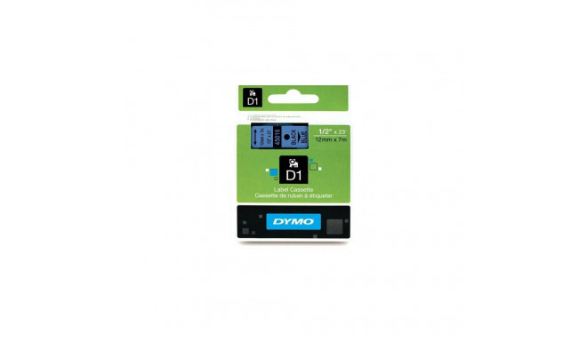Dymo 45016 (S0720560) Label Tape 12mm x 7m, Black on Blue