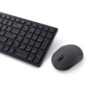 Dell Compact KM555 Silent Wireless Keyboard and Mouse, RF Wireless + Bluetooth, LT, Black