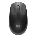 Logitech M190 Full-Size Wireless Mouse, RF Wireless, 1000 DPI, Charcoal