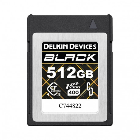 Delkin mälukaart CFexpress 4.0 BLACK Type B R3600/W3200 (VPG400) 512GB