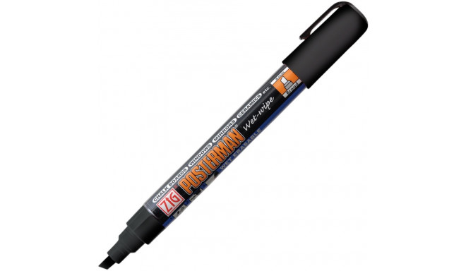 ZIG Posterman PMA-550 Wet-wipe Black