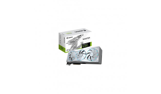 GIGABYTE AORUS GeForce RTX 5080 MASTER ICE 16G Graphics Card - 16GB GDDR7, 256bit, PCI-E 5.0, 2805MH