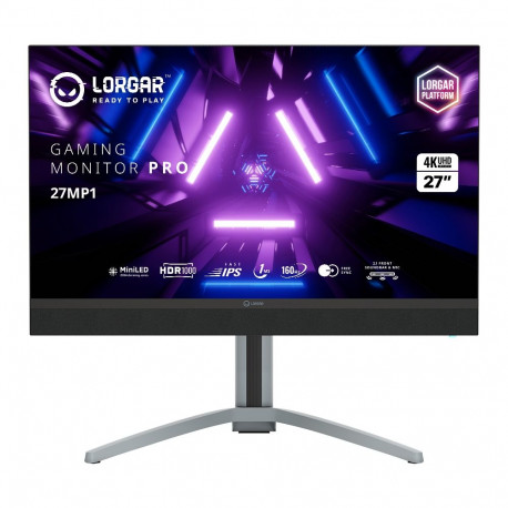LORGAR 27MP1, UHD MiniLED Gaming Monitor Pro, 27'' (3840*2160) fast IPS flat monitor, black/milky gr