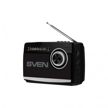 Speaker SVEN SRP-535, black (3W, FM/AM/SW, USB, microSD, flashlight, battery)