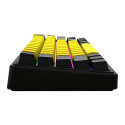 LORGAR KBP70MW, Wireless 65% Mechanical Gaming Keyboard Pro, Black/yellow, EN layout