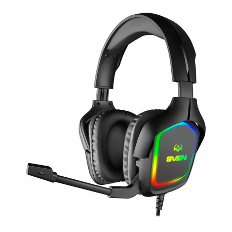 Gaming headphones with microphone AP-U750MV, black (USB, RGB)