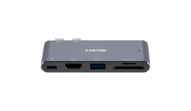 CANYON hub DS-5 5in1 Thunderbolt 3 4k Space Grey