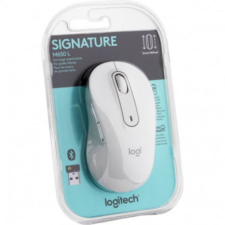 Logitech Signature M650 L juhtmevaba hiir, valge