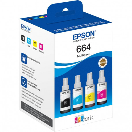 Epson 664 EcoTank multipack -mustesäiliöpakkaus, neljä väriä 