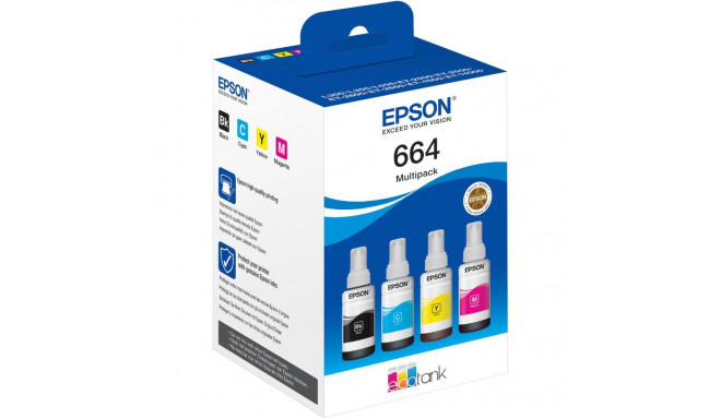 Epson 664 EcoTank multipack -mustesäiliöpakkaus, neljä väriä 