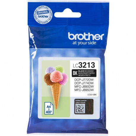 Brother LC3213BK must tindikassett