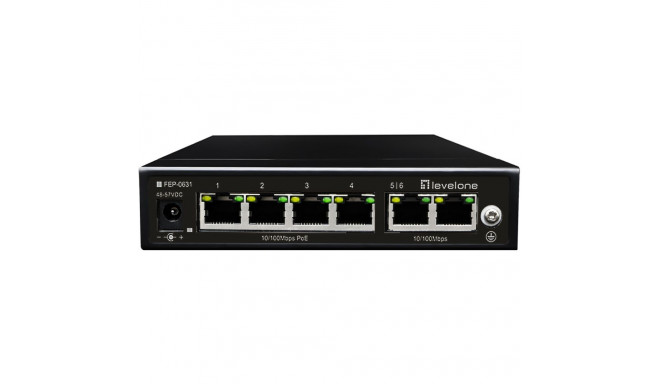 "Switch 6x FE FEP-0631 60W 4xPoE+"