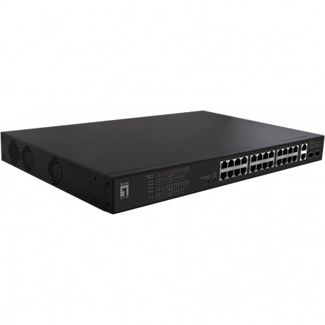 "Switch 24x FE FGP-2831 2xGE 2xGSFP 19"" 390W 24xPoE+"