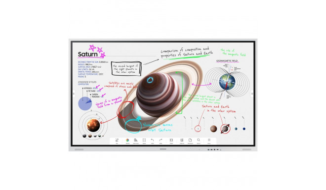 "216cm/85'' (3840x2160) Samsung Flip Pro WM85B 16:9 LCD HDMI 4K UHD MultiTouch White Gray"