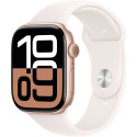 "APPLE Watch Series 10 GPS + Cellular 46mm Rose Gold Aluminium Case with Light Blush Sport Band - S/