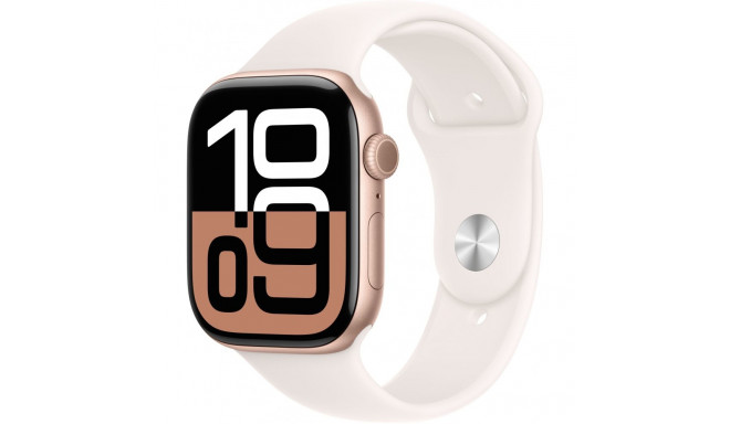 "APPLE Watch Series 10 GPS 46mm Rose Gold Aluminium Case with Light Blush Sport Band - S/M"