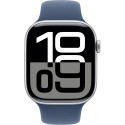 "APPLE Watch Series 10 GPS 46mm Silver Aluminium Case with Denim Sport Band - M/L"