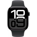 "APPLE Watch Series 10 GPS 42mm Jet Black Aluminium Case with Black Sport Band - M/L"