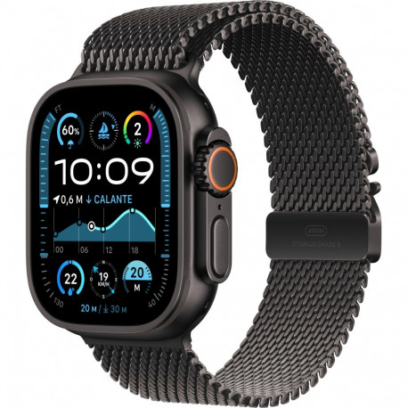 "APPLE Watch Ultra 2 GPS + Cellular 49mm Black Titanium Case with Black Titanium Milanese Loop - S"