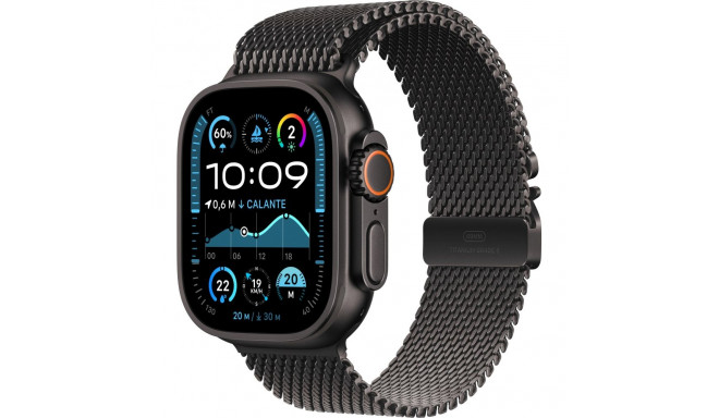 "APPLE Watch Ultra 2 GPS + Cellular 49mm Black Titanium Case with Black Titanium Milanese Loop - S"