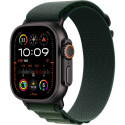 "APPLE Watch Ultra 2 GPS + Cellular 49mm Black Titanium Case with Dark Green Alpine Loop - Small"