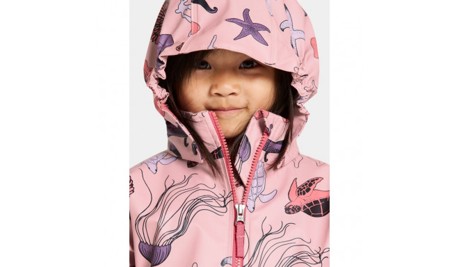 Vihmakomplekt Didriksons Waterman Print Kids 10 roosa/kirju - 120