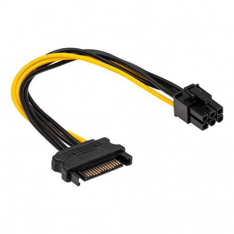 Adapter with cable Akyga AK-CA-30 SATA (m) | PCI-E 6 pin (f) 15cm