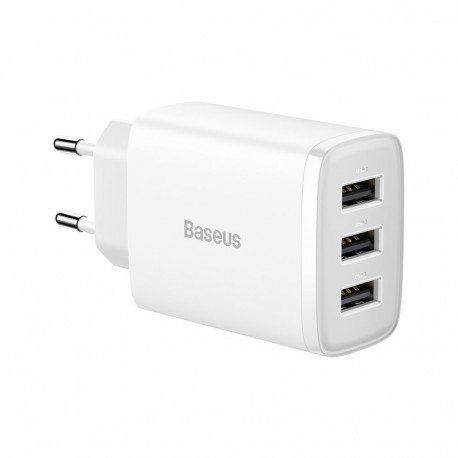 Baseus Compact Charger 3U 17W EU valge