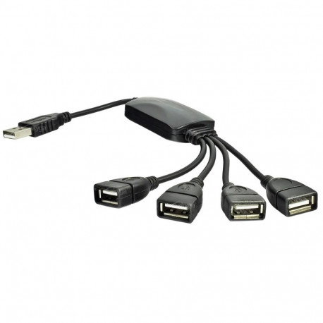 Akyga Hub USB AK-AD-13 2.0 4 porti melns 15cm