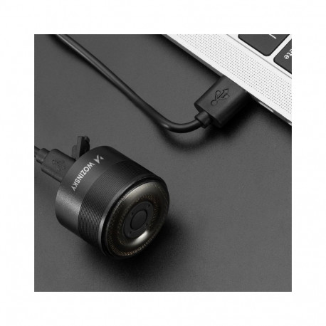 Wozinsky LED tagumine jalgratta valgus mikro USB punane valgus 5 režiimi must (WRBLB2)
