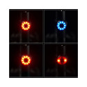 Wozinsky LED tagumine jalgratta valgus mikro USB punane valgus 5 režiimi must (WRBLB2)
