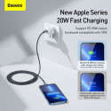 Baseus Crystal cable USB-C to Lightning 20W PD 2m black