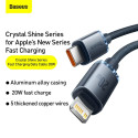 Baseus Crystal  kaabel USB-C to Lightning 20W PD 2m must