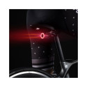 Wozinsky LED tagumine jalgratta valgus mikro USB punane valgus 5 režiimi must (WRBLB2)