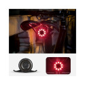 Wozinsky LED tagumine jalgratta valgus mikro USB punane valgus 5 režiimi must (WRBLB2)
