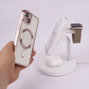 Forever MACS-100 magnetic wireless charging station with power bank white 5in1